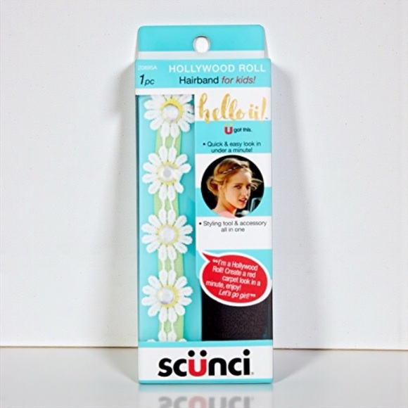 scunci Other - Scunci Hollywood Roll Hairband for Kids with daisies NEW PC